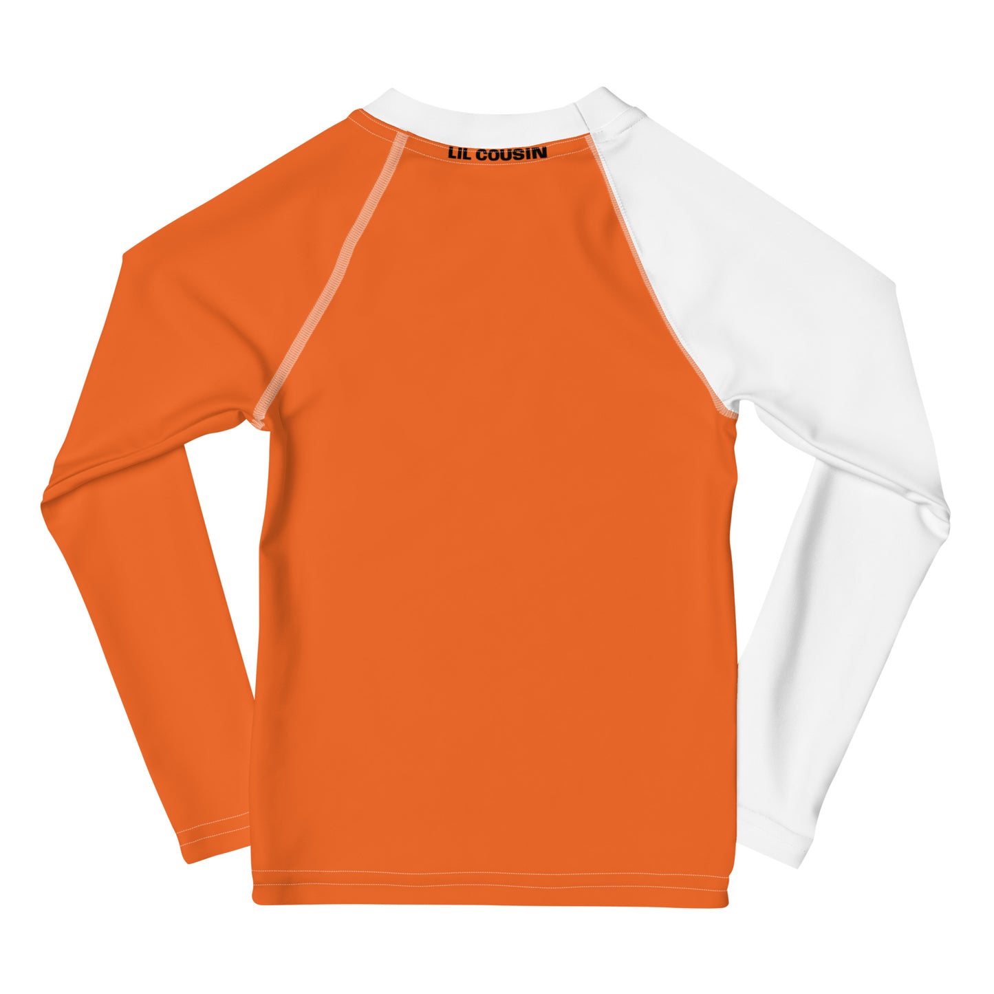 Toddler White and Orange Rash Guard