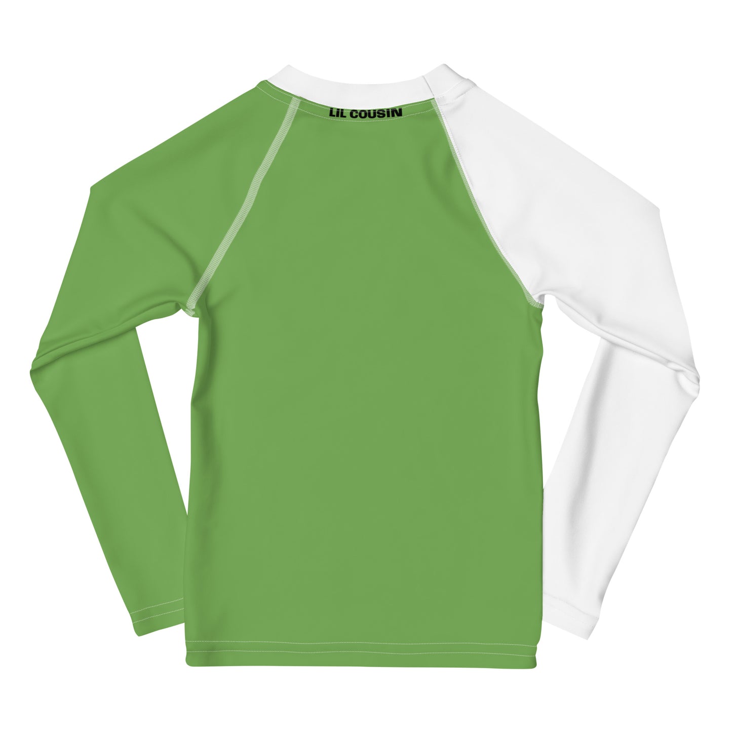 Toddler White and Green Rash Guard