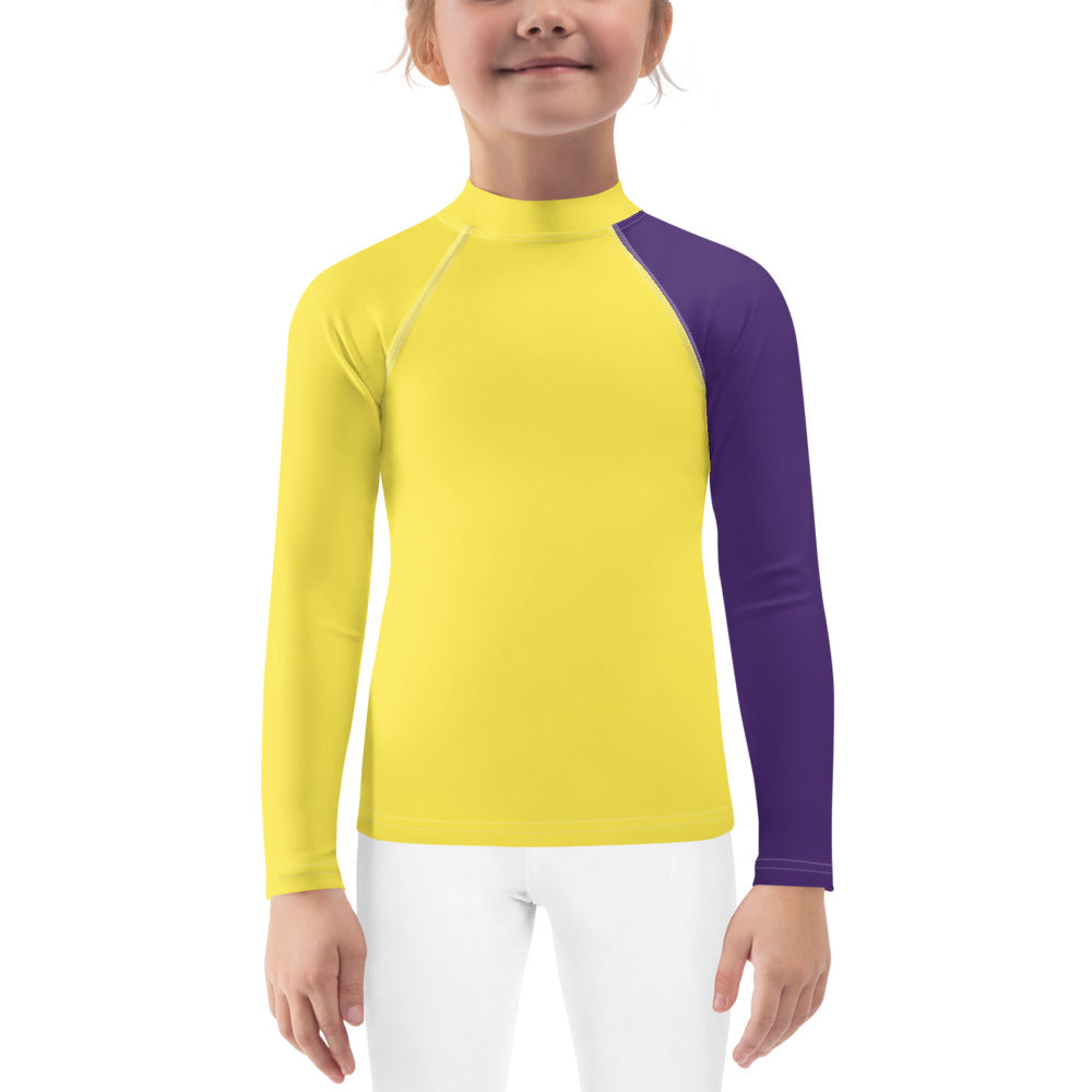 Toddler Purple and Yellow Rash Guard