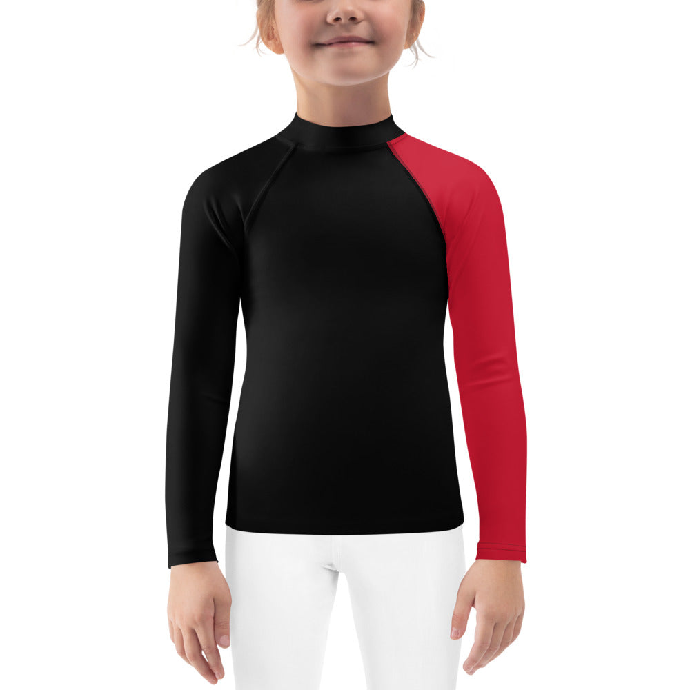 Toddler Black and Red Rash Guard