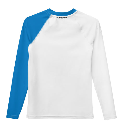 Blue & White Rash Guard