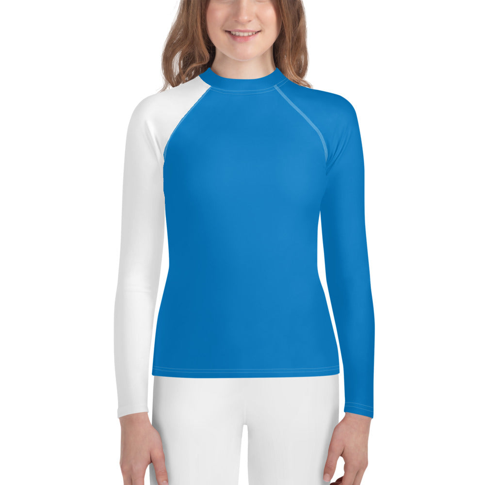 Blue & White Rash Guard