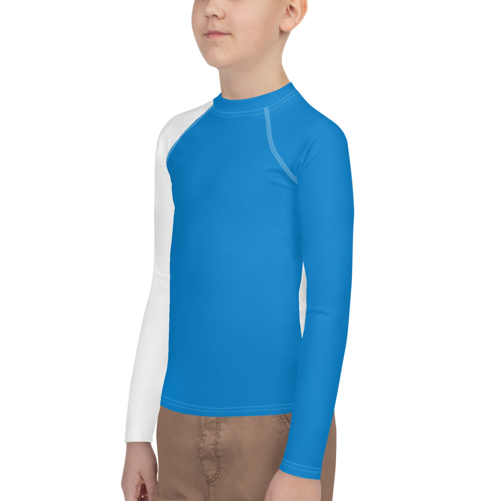 Blue & White Rash Guard