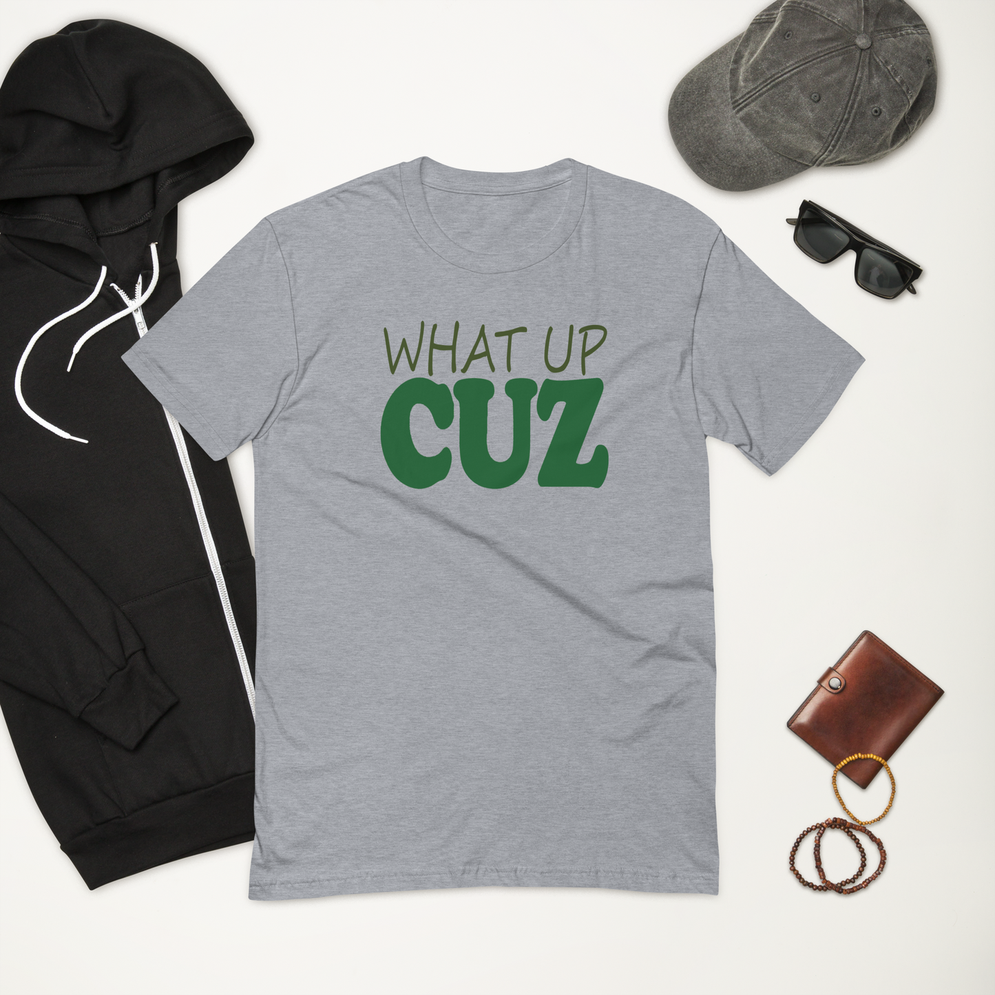 What Up Cuz Fitted T-shirt