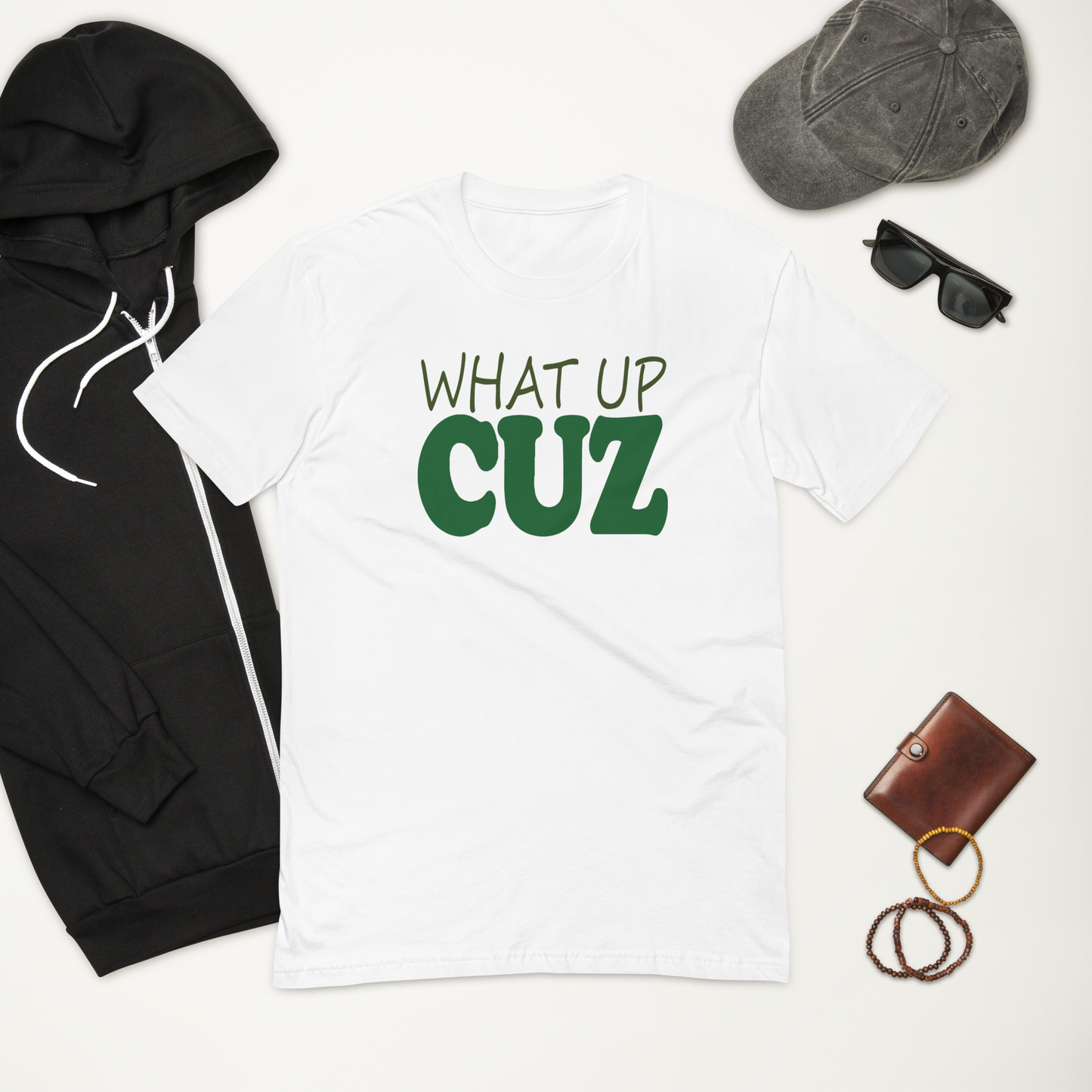 What Up Cuz Fitted T-shirt