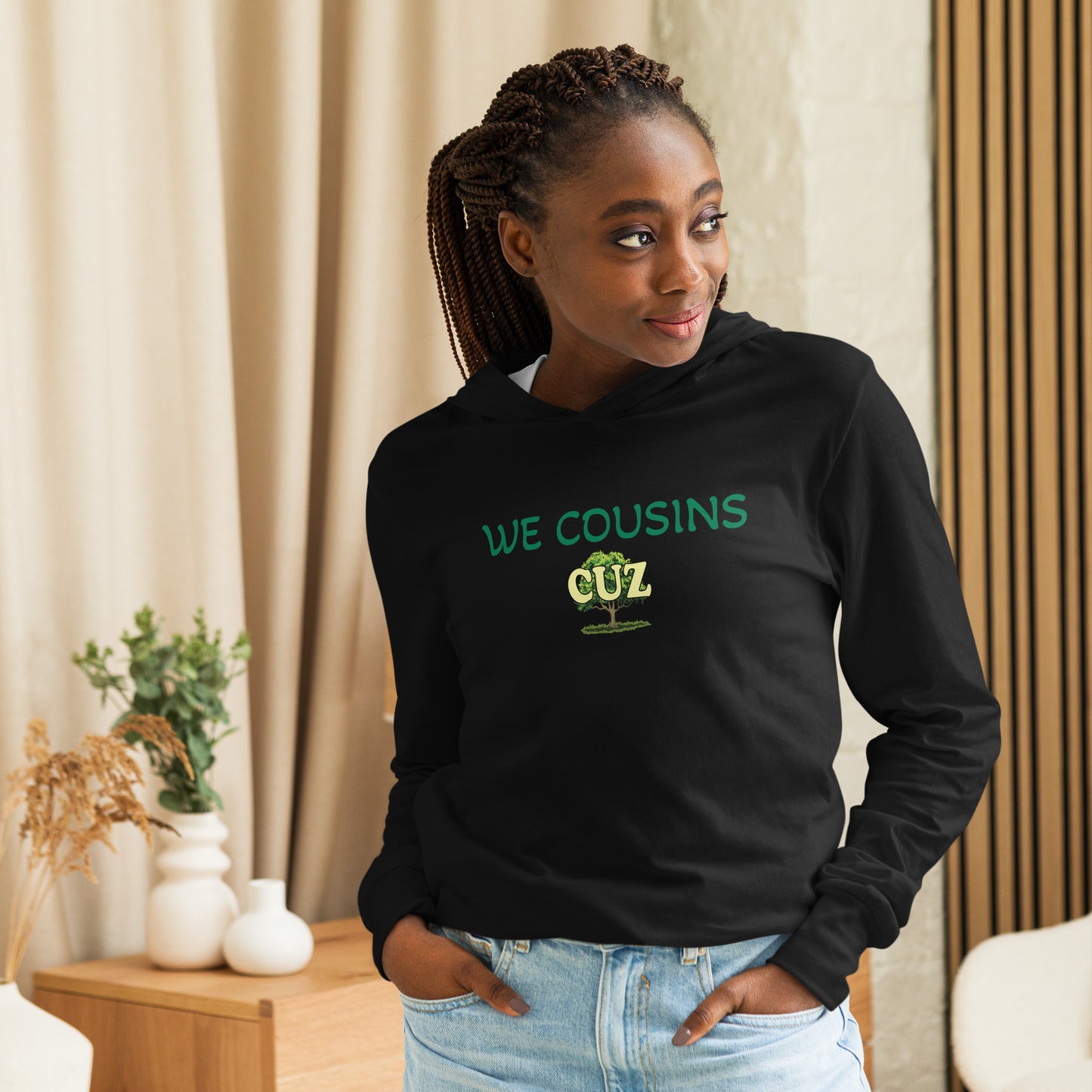 We Cousins long-sleeve hooded Shirt